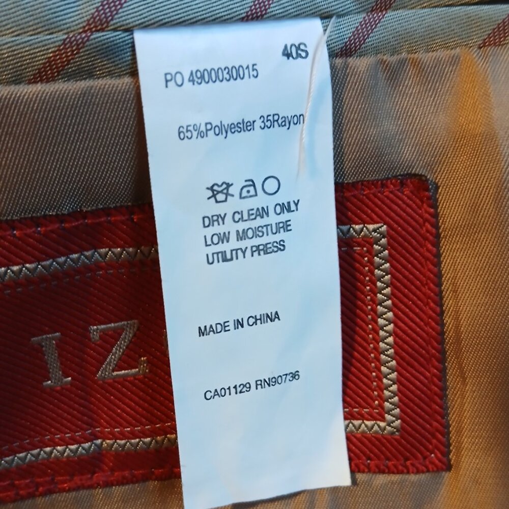 Izod Men's Sports Coat Blazer 2 Button Brown Sz  Small GUC - Picture 5 of 7